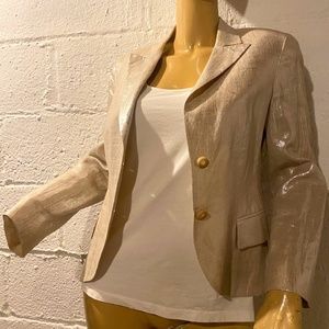 Louis Feraud Tan Shimmery Blazer